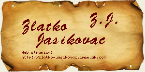 Zlatko Jasikovac vizit kartica